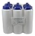 Sports Squeeze Plastic Water Bottles Push/Pull Cap Wide Mouth 32 Ounce pack of 6