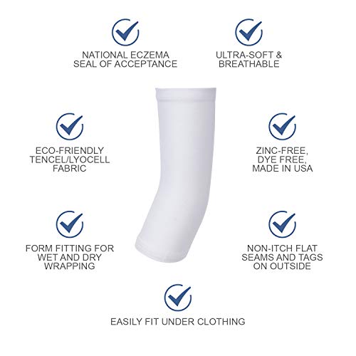 WrapESoothe Eczema Sleeves, Tencel Arm or Leg Sleeves for Kids (Small 5"7") Buy Online in