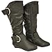 Twisted Women's Tara Wide Calf Wedge Fashion Boot
