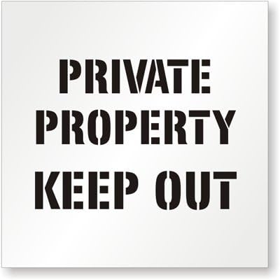 SmartSign "Private Property" Reusable Stencil | 24" x 24" Plastic