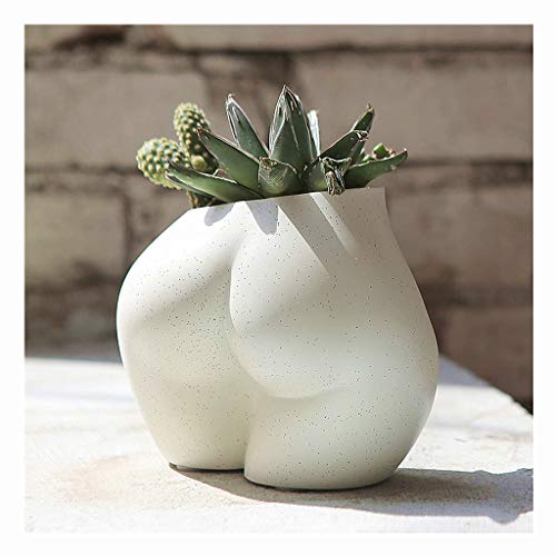 Alliwa Kreative Blumentopf Stiftehalter 2 IN 1, K鰎per-Form Pflanzent鰌fe Pflanzgef溥e f黵 Draussen Innen Pflanzk黚el f黵 B黵o Balkon Garten (Blumentopf #01)