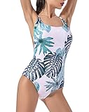Qpladlse Swimwear Women's One Piece Swimsuit Reversible Lace-Up BathingSuit(FBA) (M, Monster fruit)