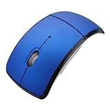 Blansdi 2.4GHz USB Wireless Cordless Optical Mouse Mice For PC Laptop (.Blue Foldable)