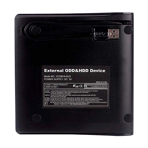 WONdere USB 3.0 External DVD CD Drive High Speed Data Transfer DVD±RW DVD-ROM Writer Burner - Thumbnail 4
