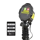 BlissLights MINI Laser Christmas Lights, Wireless Star Projector, Red and Green