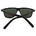 Vuarnet Mens VL1308 Polarized Classic Sunglasses, Black Frame / Grey Lens