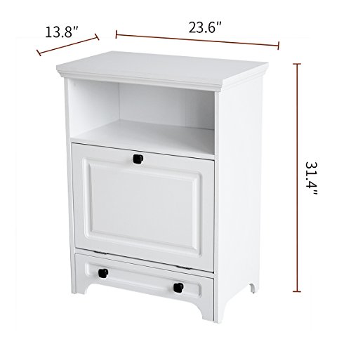 Roomfitters White Pet Feeding Station With Double Pull Out Dog