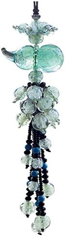 Sinymilk Luminous Crystal Gourd Car Perfume Hanging Charm Tassel Beads Grow in Night H...
