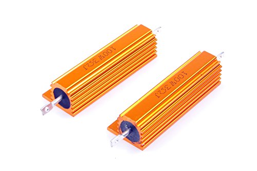 LM YN 100 Watt 3 Ohm 5% Wirewound Resistor Electronic Aluminium Shell Resistors Gold Suitable For Inverter, LED lights,Frequency Divider, Servo Industry 2-Pcs - Thumbnail 4