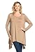 Frumos Womens Tunic Tops for Leggings Round Neck Top LA-Dark Mocha 3X-Large