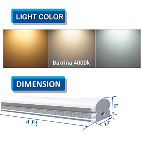 image for (Pack of 2) Barrina 4ft 45 Watt Extendable Utility LED Shop Light Work