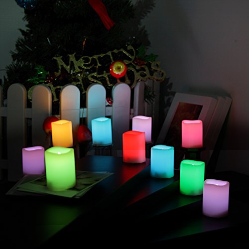 Flickering Battery Operated Color Changing Flameless LED Votive Candles