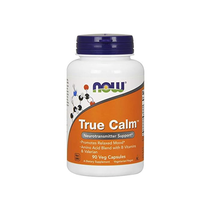 NOW Supplements, True Calm™, Amino Acid blend with B Vitamins & Valerian , 90 Veg Capsules