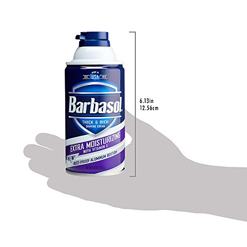Barbasol Extra Moisturizing with Vitamin-E Thick and Rich Shaving Cream for Men, 10 oz, 6 Piece - Thumbnail 4