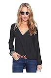 Genluna Women Ladies Long Sleeve Embroidered Chiffon Casual Loose Tops Blouse Shirt
