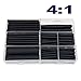 ROCKDIG 104PCS 4 6 8 12 16 20 mm 4:1 Heat Shrink Tubing Double-Wall Adhesive Lined Wrap Tube Assortment Kit Black