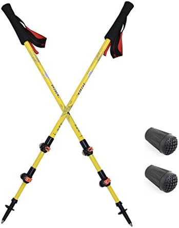 MOUNTAIN YOYO "Spider" Flip Lock Light Weight (100% Carbon Fiber 168g, 5.4oz) Walking Poles Trekking Poles Walking Stick Telescoping Men Women MYYSPIDERYE2