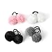 2Pcs Colorful Fashion Feather Ball Shape Elastic Ponytail Holder Hair Band Tie Headband(Color Random)