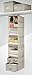 mDesign Chevron Fabric Hanging Closet Storage Organizer, for Clothing, Sweaters, Shoes, Accessories - 7 Shelves and 3 Drawers, Taupe/Natural