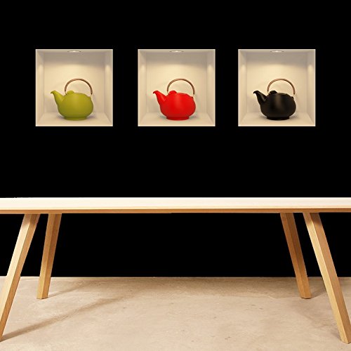 Ambiance Sticker 3D Effect Teapot 30 x 90 cm