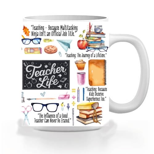 Teacher Mug, Gift For Teacher, fun teacher gift, End of year present, Teacher life mug