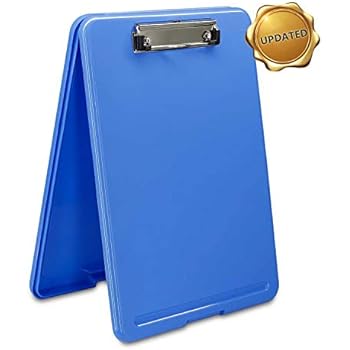 Clipboard with Storage Plastic Sturdier Form Holder Nursing Portable with Low Profile Clip Posse Box-13x9x1