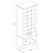 Prepac 24 pair Shoe Storage Rack with bottom shelf, Black