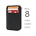 Business Card Wallet,NOOO RFID Blocking Card Holder with Zipper and ID Window,Secure Sleeves Front Pocket Mini Wallet for Men, Genuine Leather Durable Slim Wallets Black