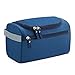 Buruis Toiletry Bag for Men and Women, Nylon Fabric Waterproof Wash Bag Dopp Kit with Hook, Portable Shaving Bag Toiletry Organizer for Travel, Shower, Trip, Vacation, Gym (Blue)