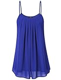Laksmi Women's Summer Casual Front Pleat Cool Tank Dress (XX-Large, Royal Blue)
