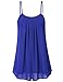 Laksmi Women's Summer Casual Front Pleat Cool Tank Dress (XX-Large, Royal Blue)
