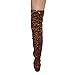 NATURE BREEZE FD72 Women's Stretchy Thigh High Flat Heel Boot Half Size Small