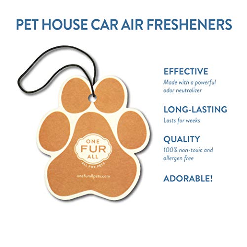One Fur All Pet House Car Air Freshener, Pack of 4 - Pina Colada - Non-Toxic Auto Air Freshener, Pet Odor Eliminating Air Freshener for Car, Ideal for Small Spaces, Dye Free Dog Car Air Freshener - Thumbnail 5