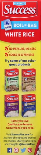 SUCCESS BOIL-IN-BAG RICE, WHITE RICE, QUICK AND EASY RICE MEALS, 14-OUNCE BOX