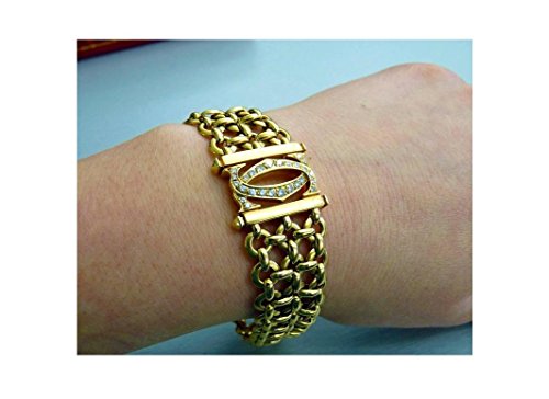 Cartier Style 18k Yellow Gold Penelope Natural Diamond Women Bracelet Jewelry,All Size Available