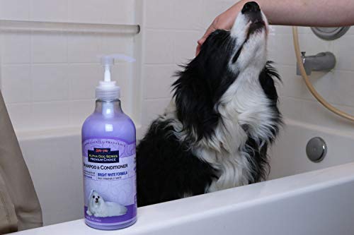 All Natural, Hypoallergenic | Whitening Shampoo + Conditioner with Aloe Vera | Antibacterial | pH Balanced | Tear Free | Detangler & Moisturizer | Odor Eliminator | Grooming Quality