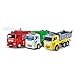 Joyin Toy 3 Pack Friction Powered City Vehicles Including Garbage Truck, Fire Engine Truck and Construction Dump Truck
