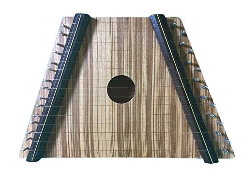 15 Strings Lap harp, Rosewood with Free Strings, Free Tuning Key and Free Carrying Bag Brown