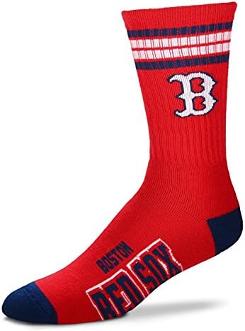 MLB 4 Stripe Deuce Socks - Men’s Large (fits 10-13) (Boston Red Sox)