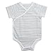 aden + anais Baby Short Sleeve Kimono Body Suit, Grey Stripe, 0-3M