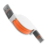 Mimgo Store USB Retractable Cable Type C Data&Sync Charger 3.1 Charging Cable for Oneplus 2 Two (Orange)