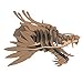 Paper Maker DIY Cardboard Dragon Head Wall Decoration Animal Head Wall Hanging (Small-Sized, Brown)