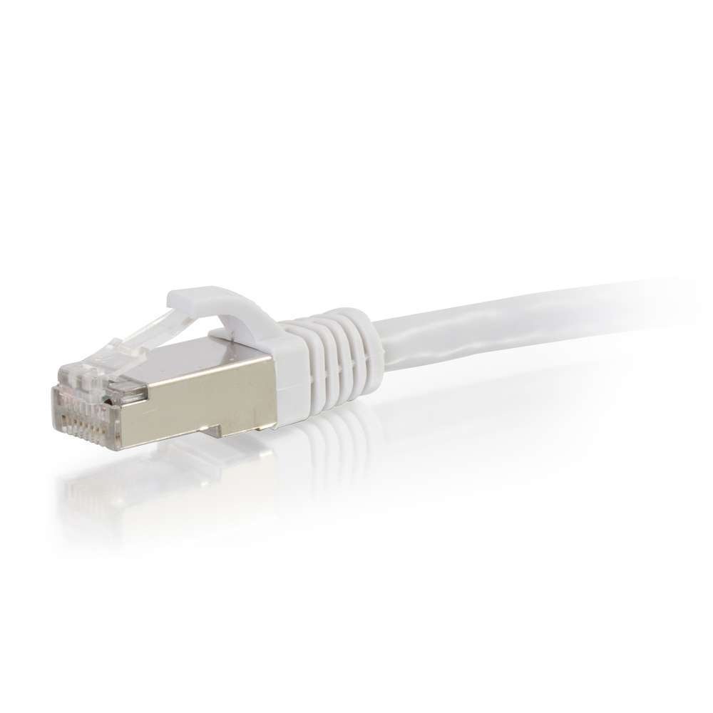 C2G 30M Cat5e Ethernet Network Patch Cable (STP) Booted & Shielded WHITE