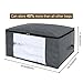 Lifewit 100L Large Capacity Clothing Storage Bag with Clear Window for Comforters, Blankets, Bedding, Duvets, Clothes, Quilts, Pillows, Sweaters, Set of 2, Grey