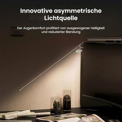 Yeelight Monitor Lamp LED with Remote Control & Touch Control, 40 cm Monitor Light Bar with Anti-Blue Light, Monitor Light Screen Lamp USB with Auto Dimming, PC Monitor Lamp Office Lamp