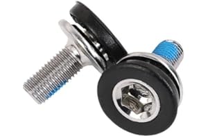 2PCS Bike 8mm Hex Crank Arm Fixing Bolts Screws with Caps - Capless Bottom Bracket Screws for Mountain and Road Bikes - Compa