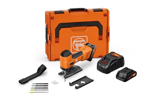 Fein F-IRON Jig 26 AS Set 2 x 4 Ah (Abmessungen: 250 x 174 x 79 mm, Gewicht: 2,10 g, 18 V Lithium-Ionen-Akku, Akkusaege) 71360562000