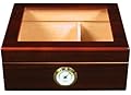 Quality Importers Desktop Humidor, Capri-Glasstop