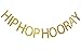 Hip Hop Hooray Gold Glitter Banner，Birthday, Play Room, Housewarming,Easter,Springtime Decor, Gallery Wall, Photo Prop (Gold)