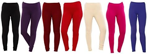 Aashish Garments Women's Plus Size Cotton Lycra Leggings (Pack of 7)